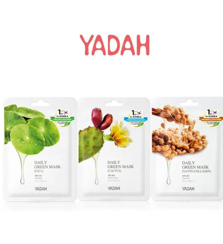 Yadah Daily Green Μάσκες Προσώπου Pack of 3