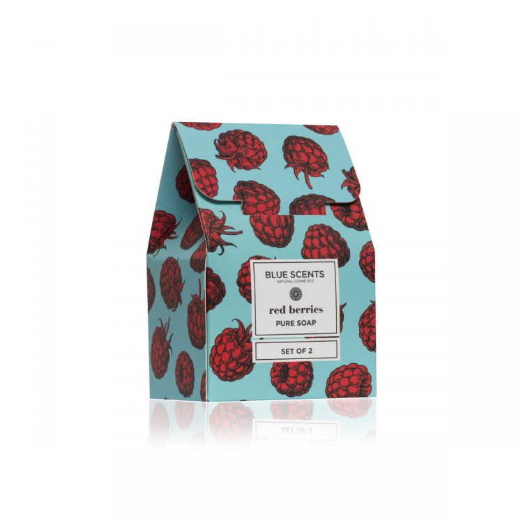 Blue Scents Red Berries Pure Soap Set of 2 x 135gr