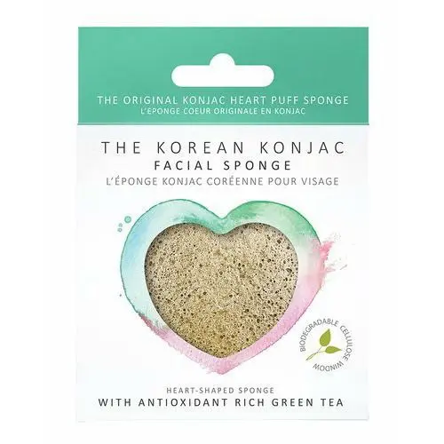 The Konjac Sponge Co Σφουγγαράκι σε σχήμα καρδιάς με Green tea