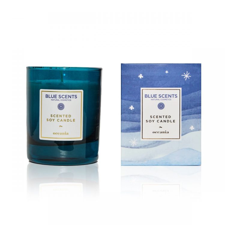 Blue Scents Scented Soy Candle in Oceania Jar 145gr