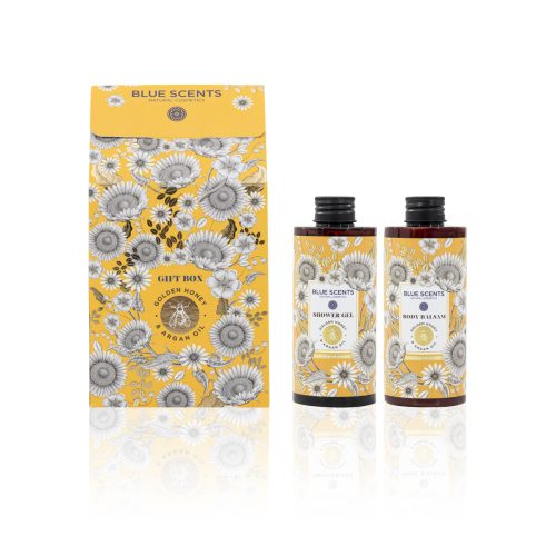 Blue Scents Golden Honey & Argan Oil Gift Box 2τμχ Shower Gel 300ml &Body Balsam 300ml